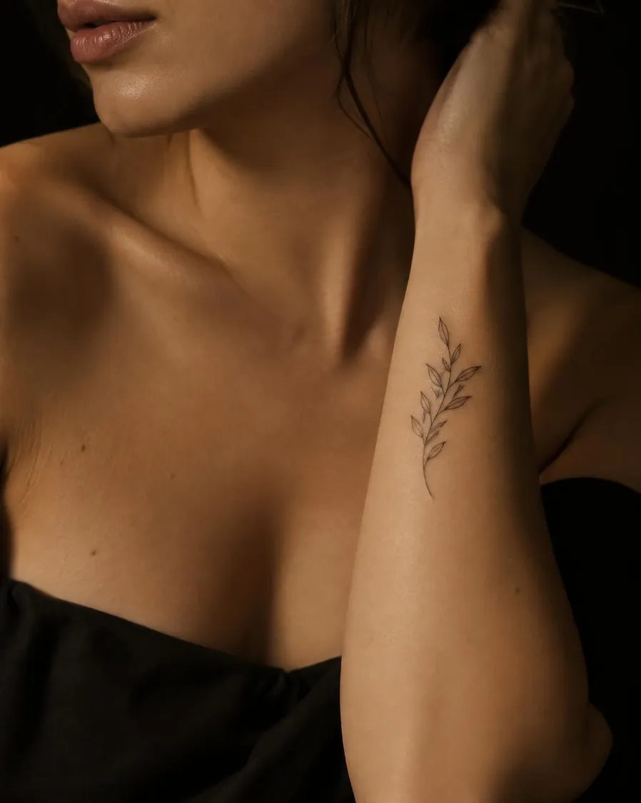 Small temporary tattoo design on the inside of a wrist