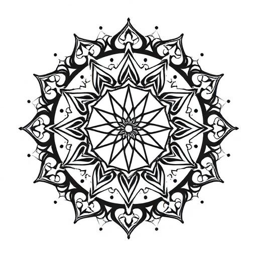 Geometric mandala tattoo