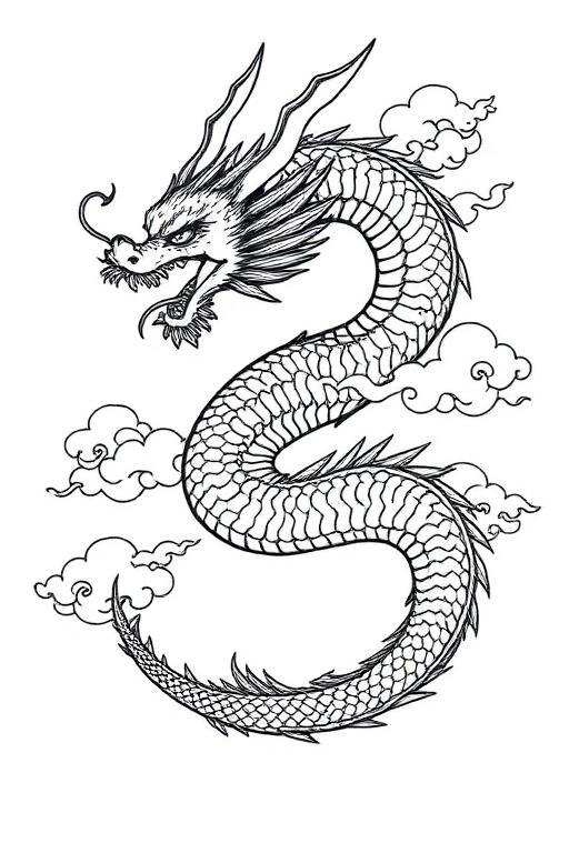 Japanese dragon tattoo